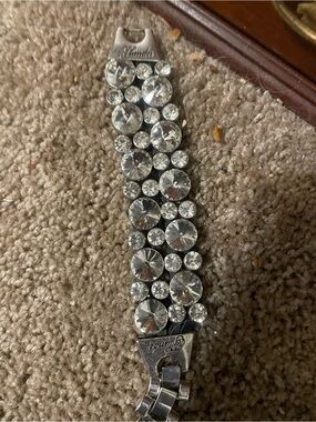 Stunning Clear Crystal Statement Bracelet - Branded Design